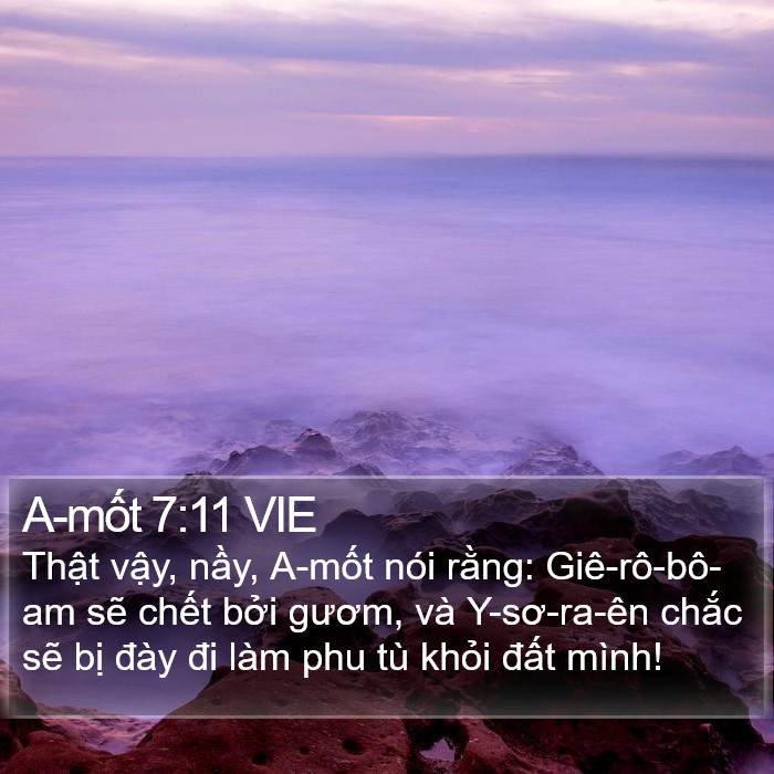 A-mốt 7:11 VIE Bible Study