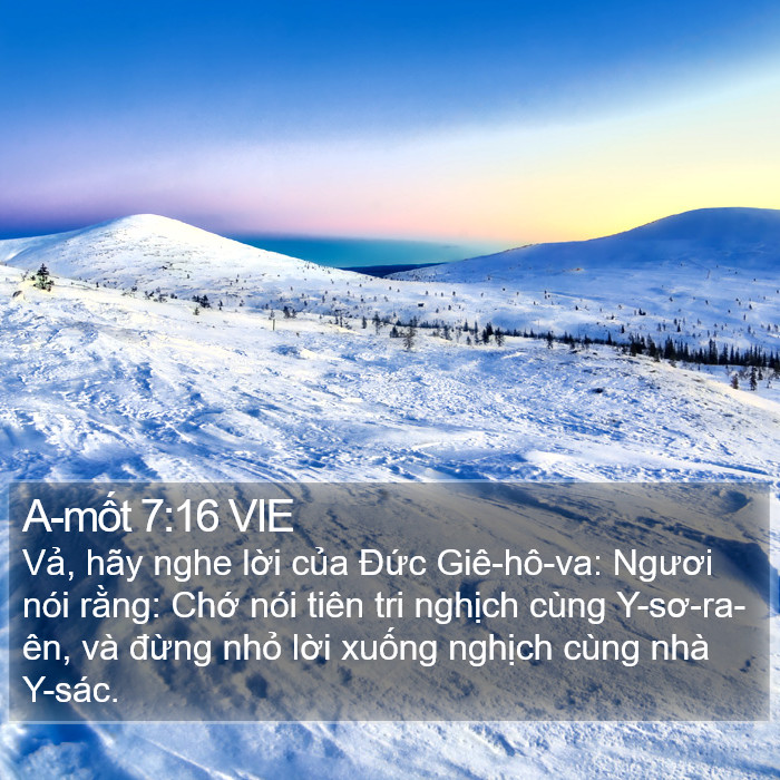 A-mốt 7:16 VIE Bible Study