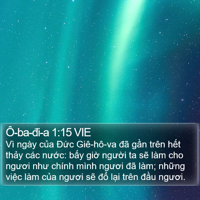 Ô-ba-đi-a 1:15 VIE Bible Study