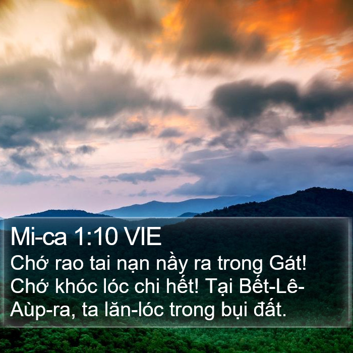 Mi-ca 1:10 VIE Bible Study