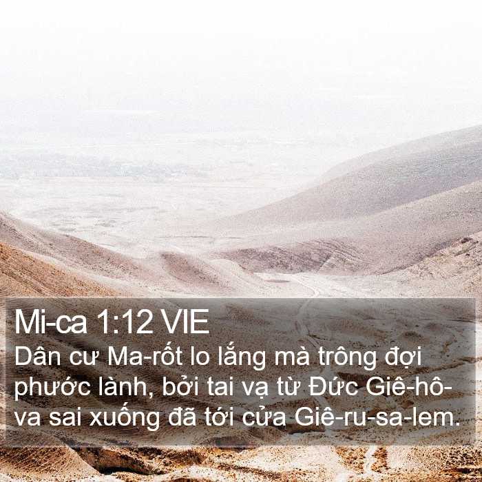 Mi-ca 1:12 VIE Bible Study