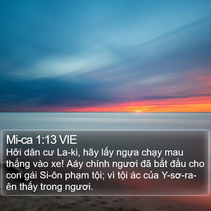 Mi-ca 1:13 VIE Bible Study