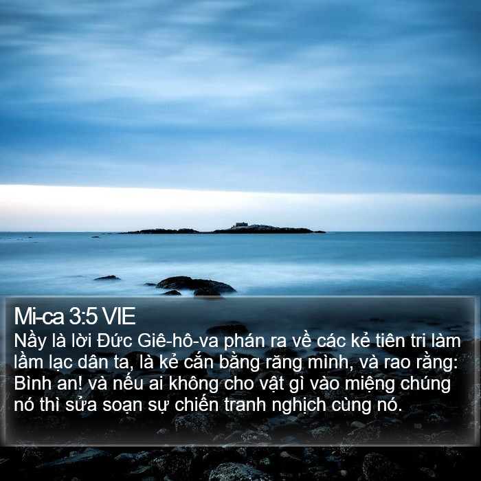 Mi-ca 3:5 VIE Bible Study