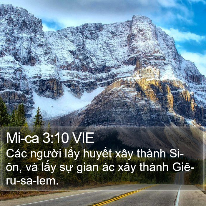 Mi-ca 3:10 VIE Bible Study
