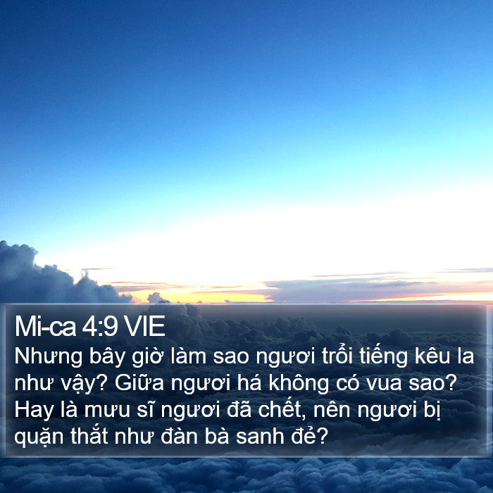 Mi-ca 4:9 VIE Bible Study