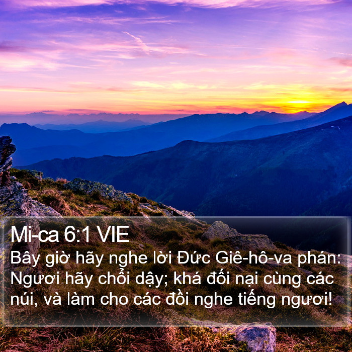 Mi-ca 6:1 VIE Bible Study