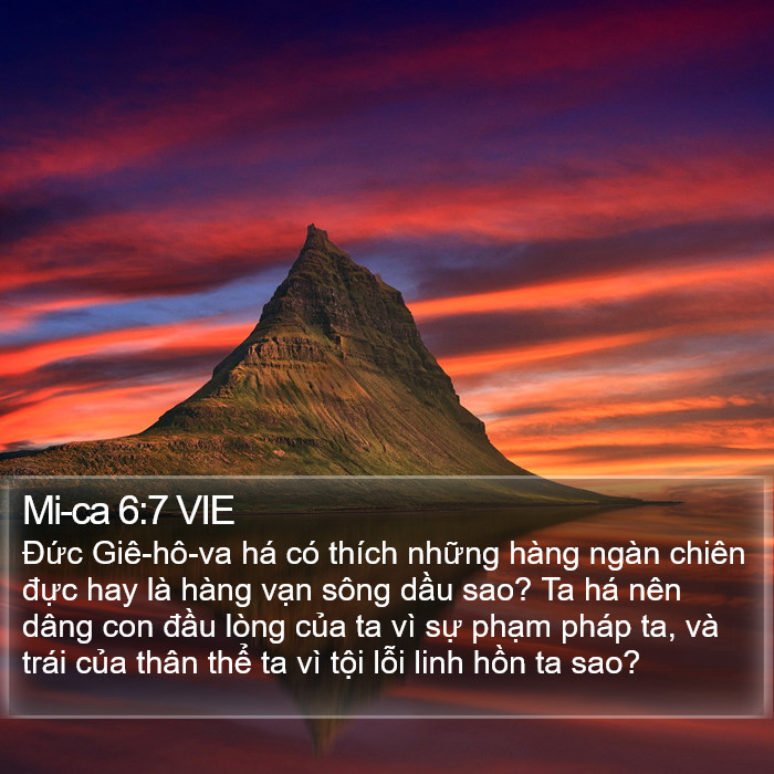 Mi-ca 6:7 VIE Bible Study