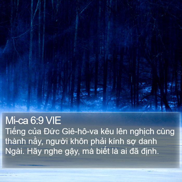 Mi-ca 6:9 VIE Bible Study