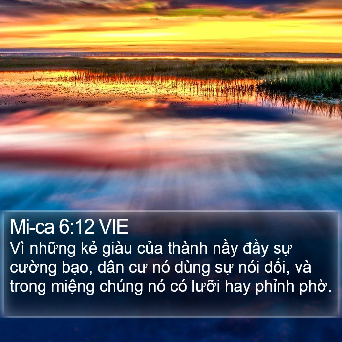 Mi-ca 6:12 VIE Bible Study