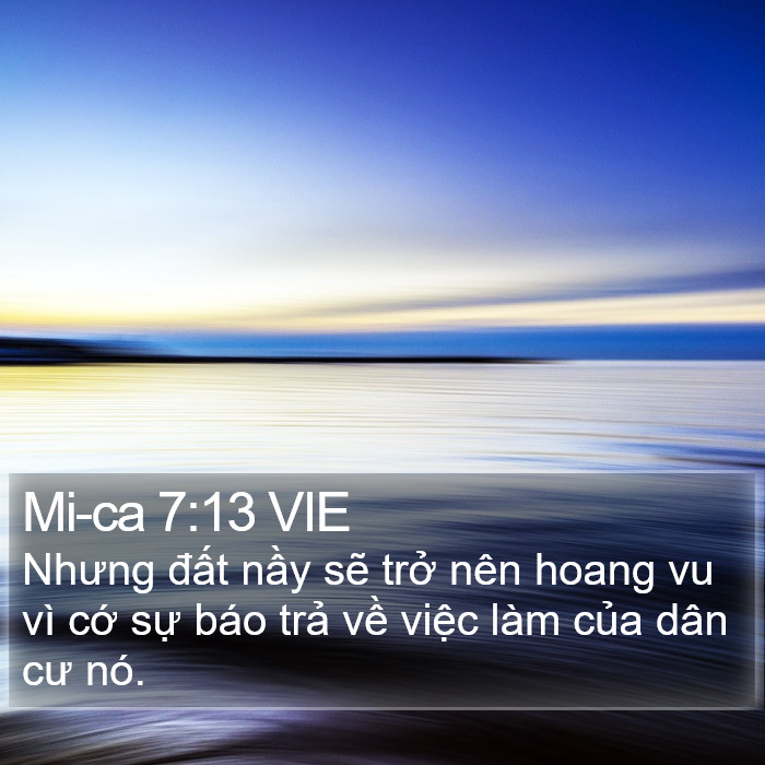 Mi-ca 7:13 VIE Bible Study