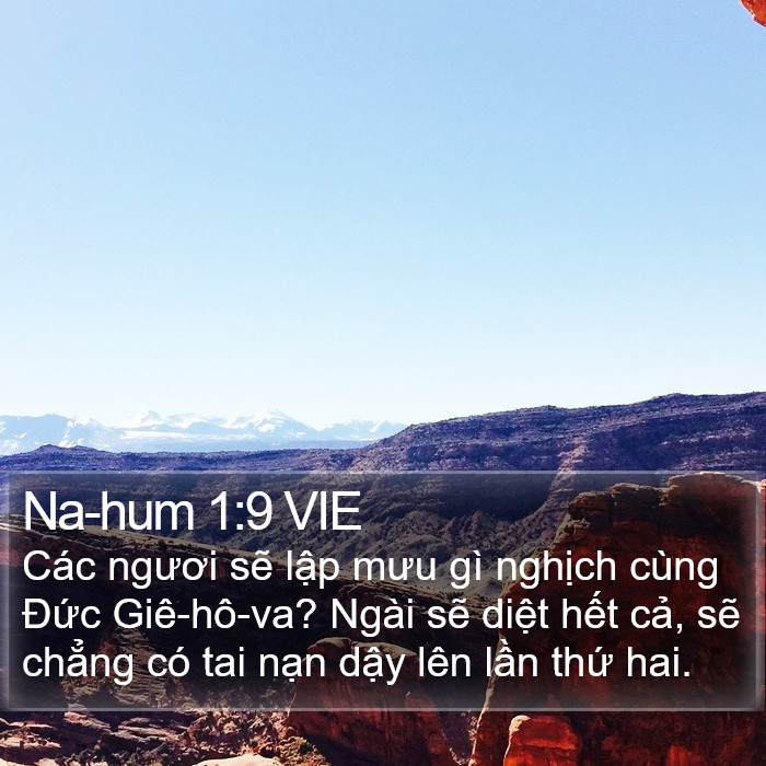 Na-hum 1:9 VIE Bible Study