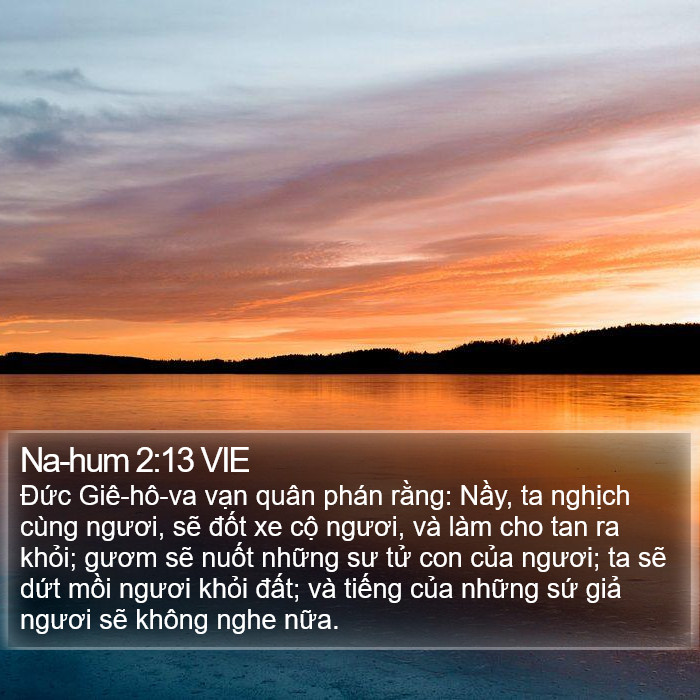 Na-hum 2:13 VIE Bible Study