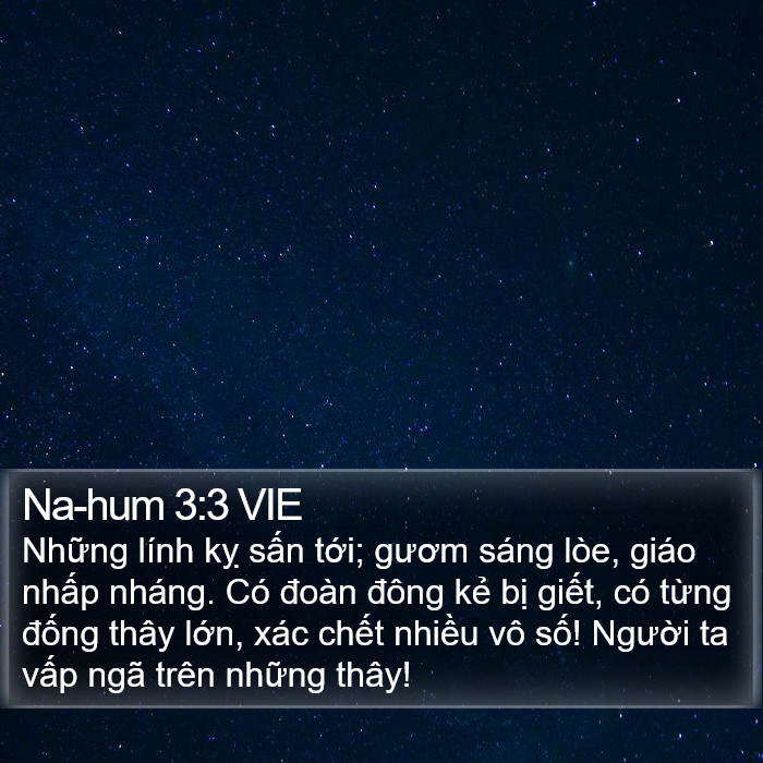 Na-hum 3:3 VIE Bible Study