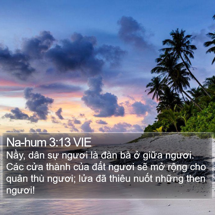 Na-hum 3:13 VIE Bible Study