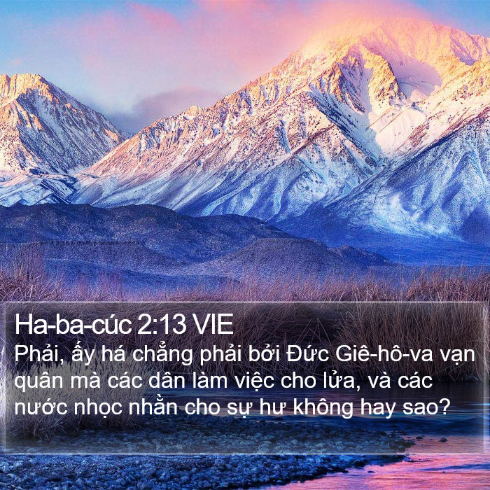 Ha-ba-cúc 2:13 VIE Bible Study