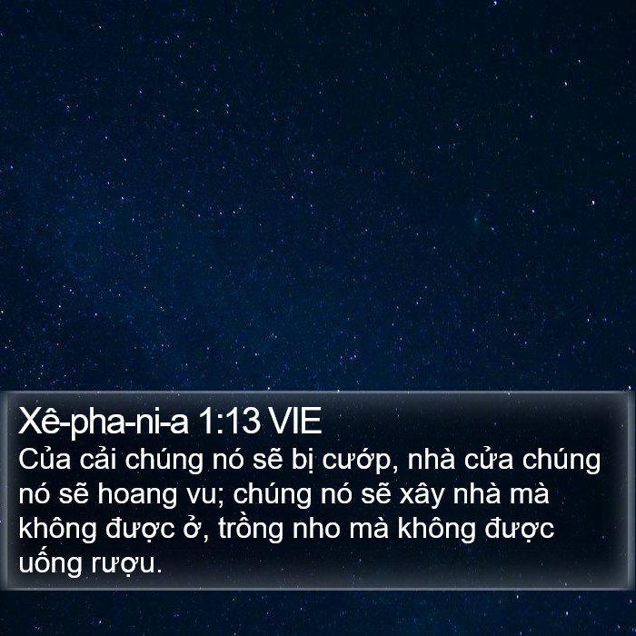 Xê-pha-ni-a 1:13 VIE Bible Study