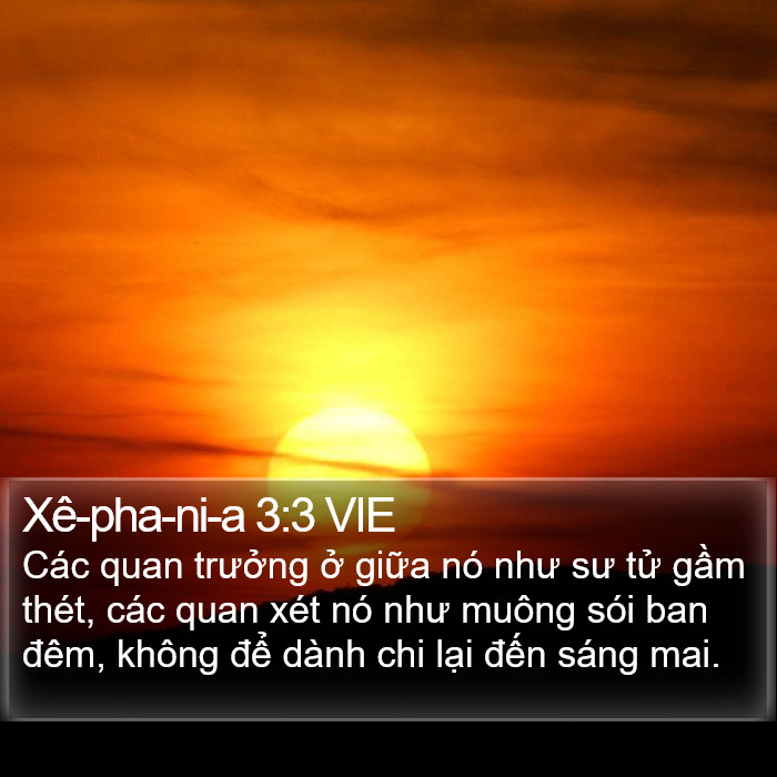 Xê-pha-ni-a 3:3 VIE Bible Study