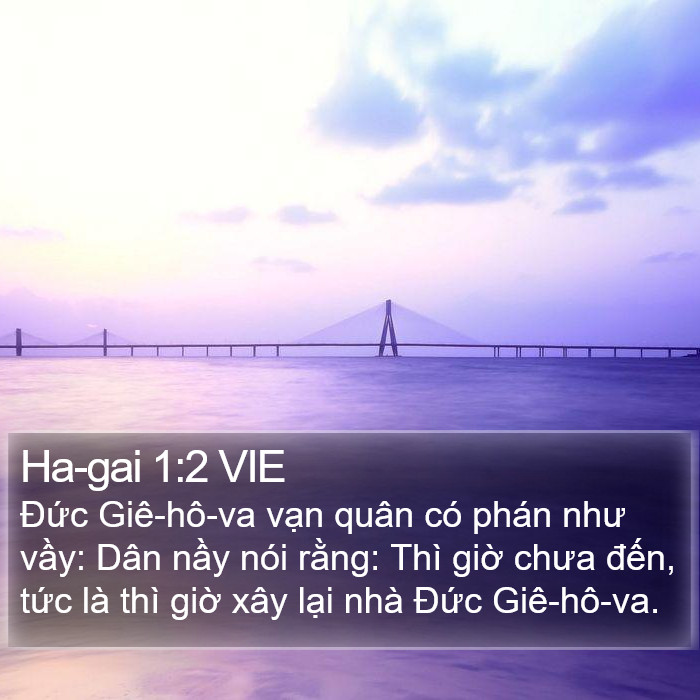 Ha-gai 1:2 VIE Bible Study