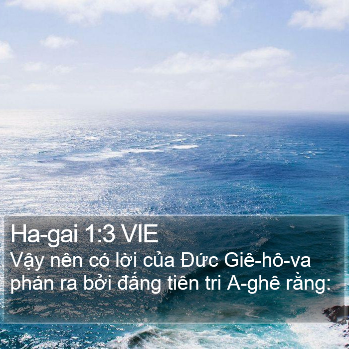 Ha-gai 1:3 VIE Bible Study