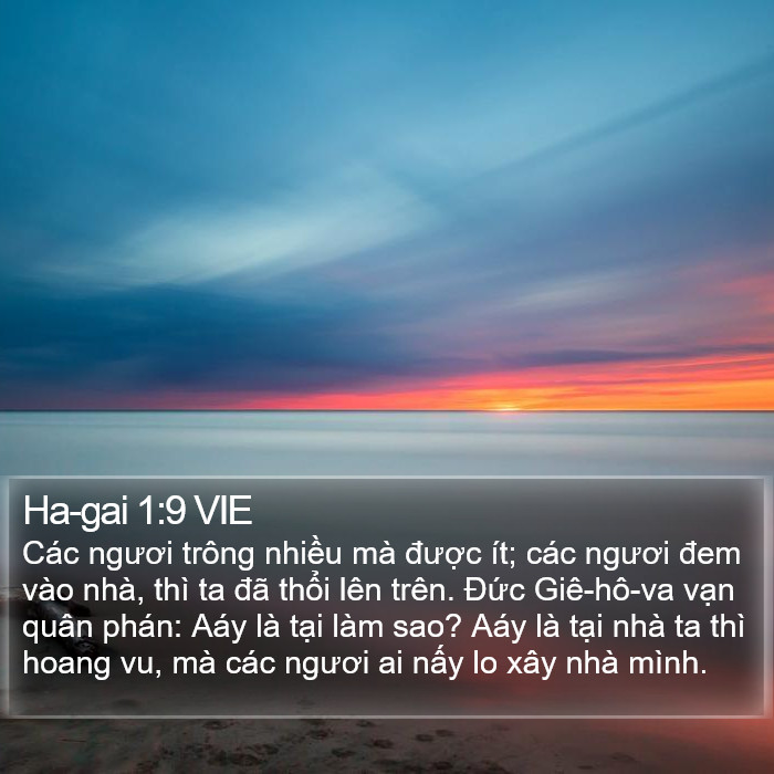 Ha-gai 1:9 VIE Bible Study