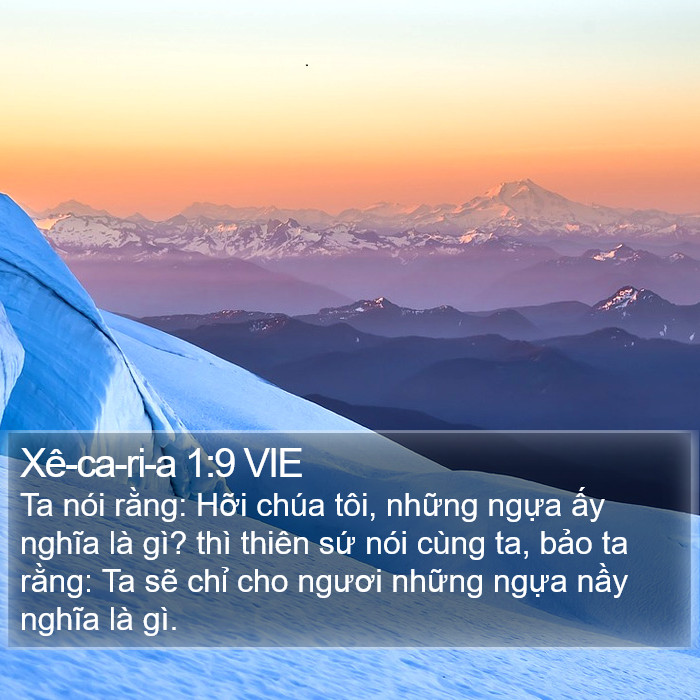 Xê-ca-ri-a 1:9 VIE Bible Study