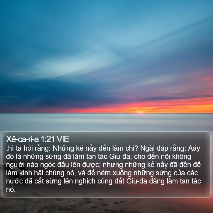 Xê-ca-ri-a 1:21 VIE Bible Study