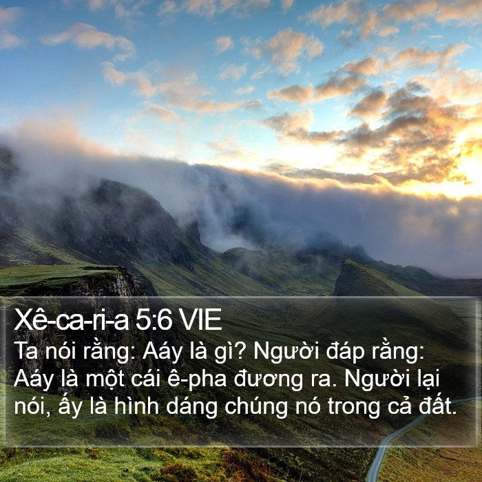 Xê-ca-ri-a 5:6 VIE Bible Study