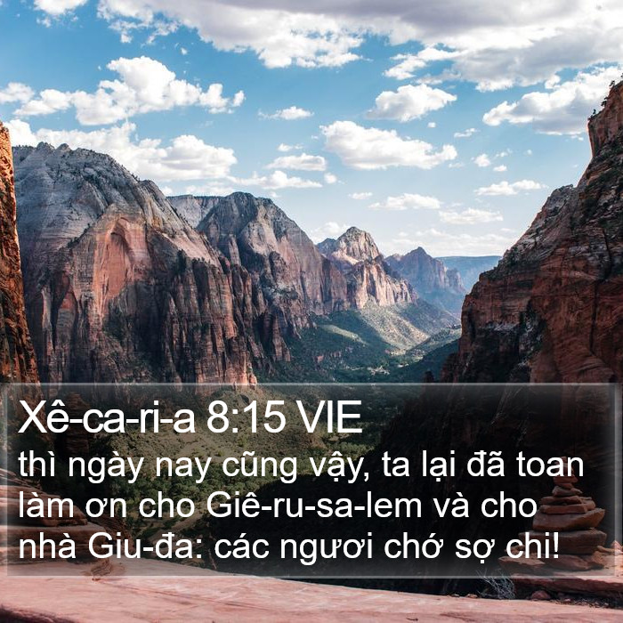 Xê-ca-ri-a 8:15 VIE Bible Study