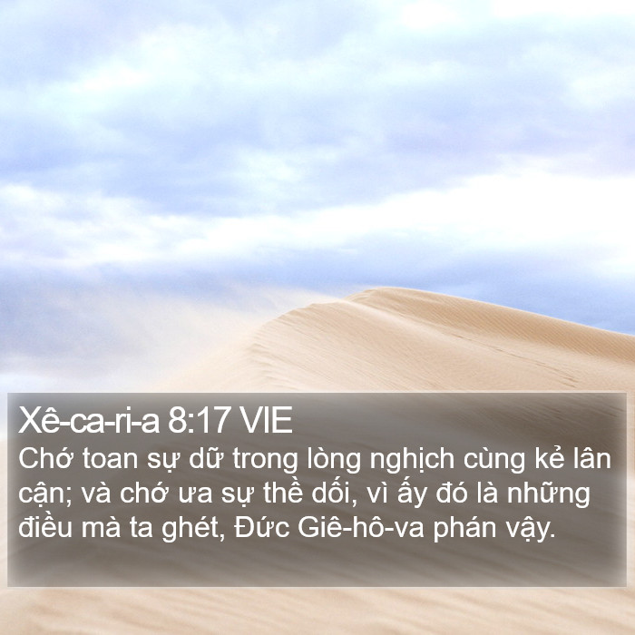 Xê-ca-ri-a 8:17 VIE Bible Study