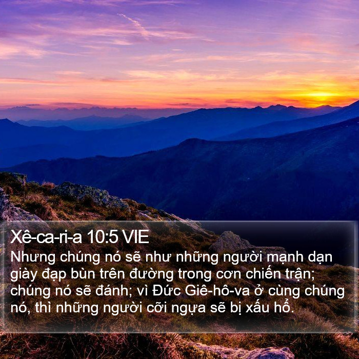 Xê-ca-ri-a 10:5 VIE Bible Study