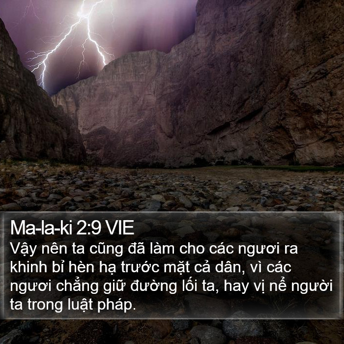 Ma-la-ki 2:9 VIE Bible Study