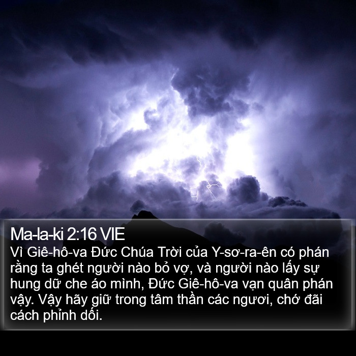 Ma-la-ki 2:16 VIE Bible Study