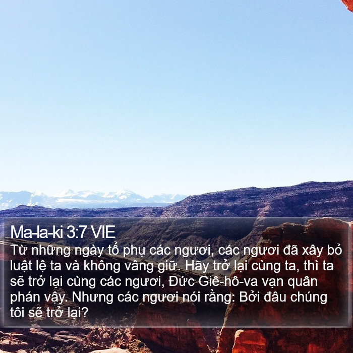 Ma-la-ki 3:7 VIE Bible Study