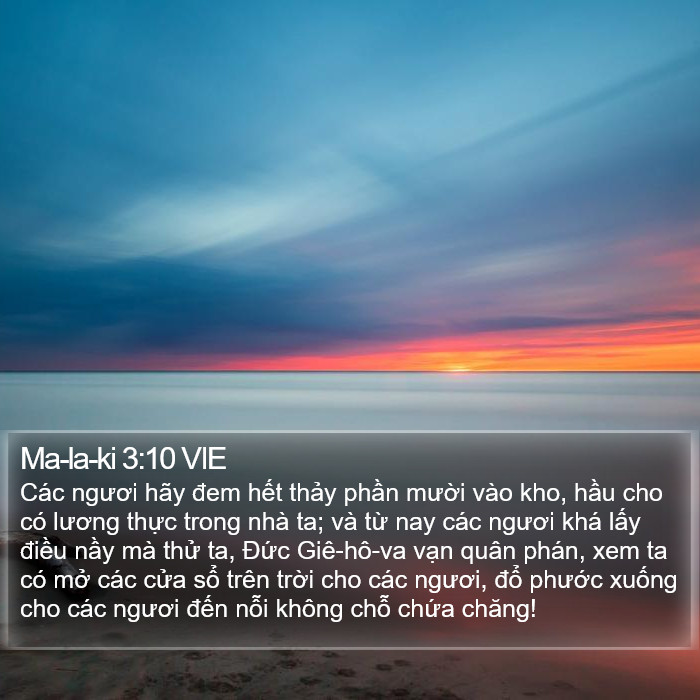 Ma-la-ki 3:10 VIE Bible Study