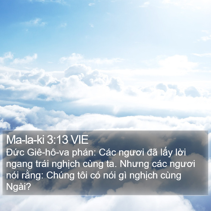 Ma-la-ki 3:13 VIE Bible Study