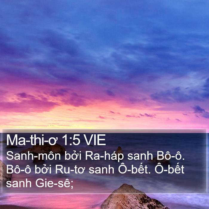 Ma-thi-ơ 1:5 VIE Bible Study