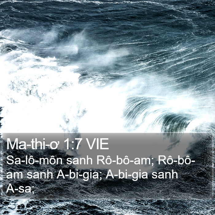 Ma-thi-ơ 1:7 VIE Bible Study