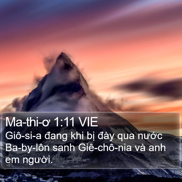 Ma-thi-ơ 1:11 VIE Bible Study