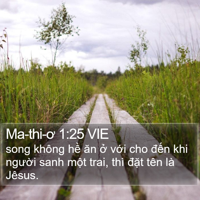 Ma-thi-ơ 1:25 VIE Bible Study