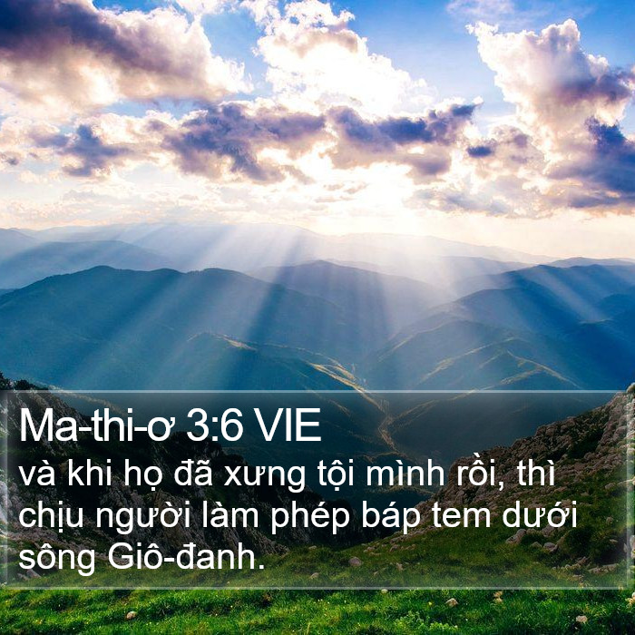 Ma-thi-ơ 3:6 VIE Bible Study