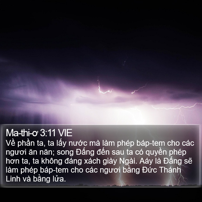 Ma-thi-ơ 3:11 VIE Bible Study