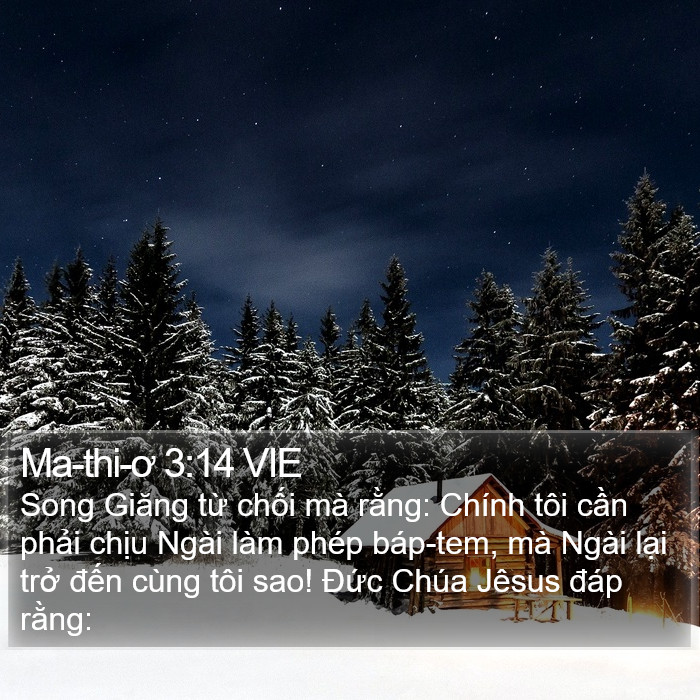 Ma-thi-ơ 3:14 VIE Bible Study