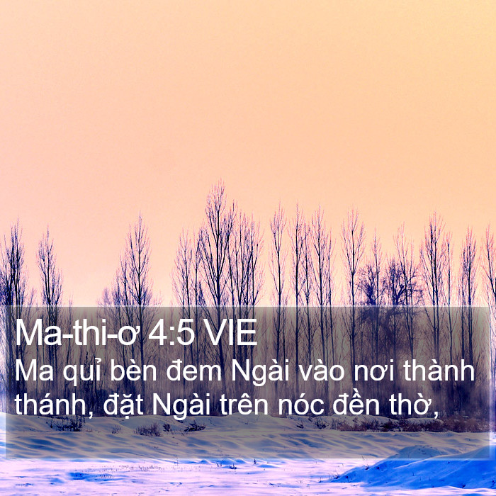 Ma-thi-ơ 4:5 VIE Bible Study