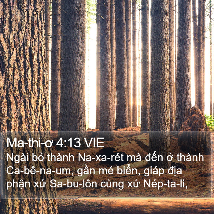 Ma-thi-ơ 4:13 VIE Bible Study