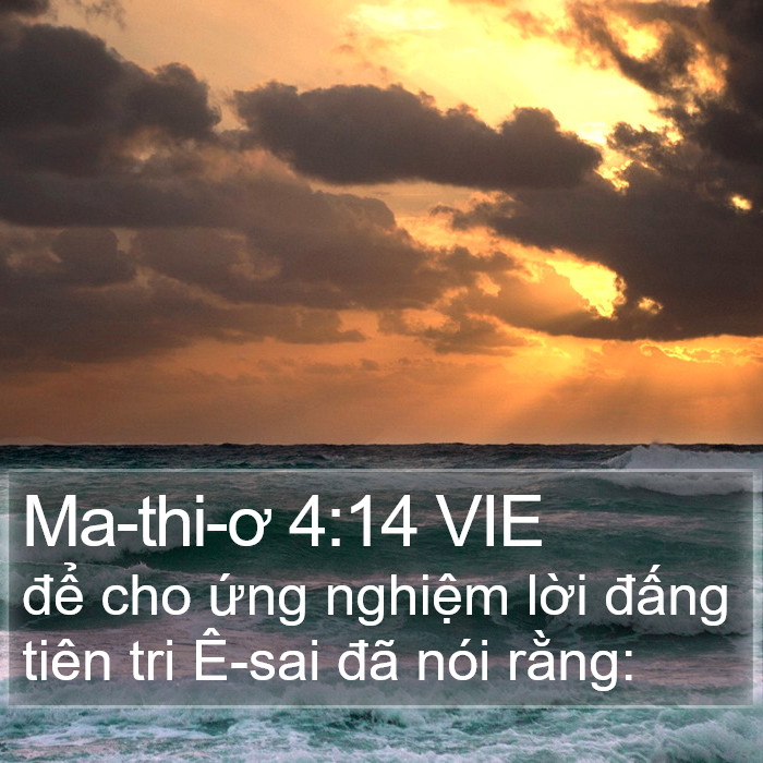 Ma-thi-ơ 4:14 VIE Bible Study