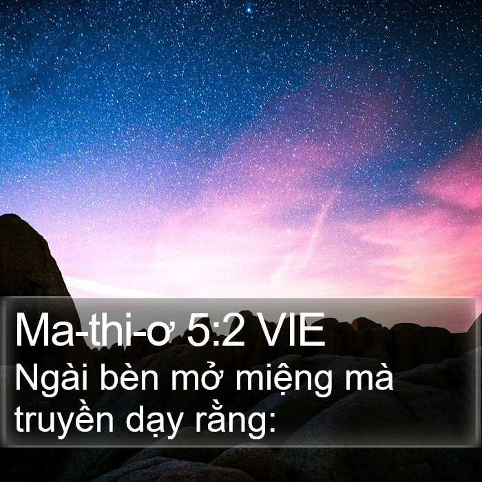 Ma-thi-ơ 5:2 VIE Bible Study