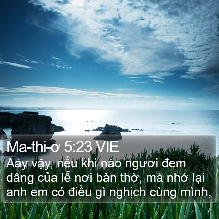Ma-thi-ơ 5:23 VIE Bible Study