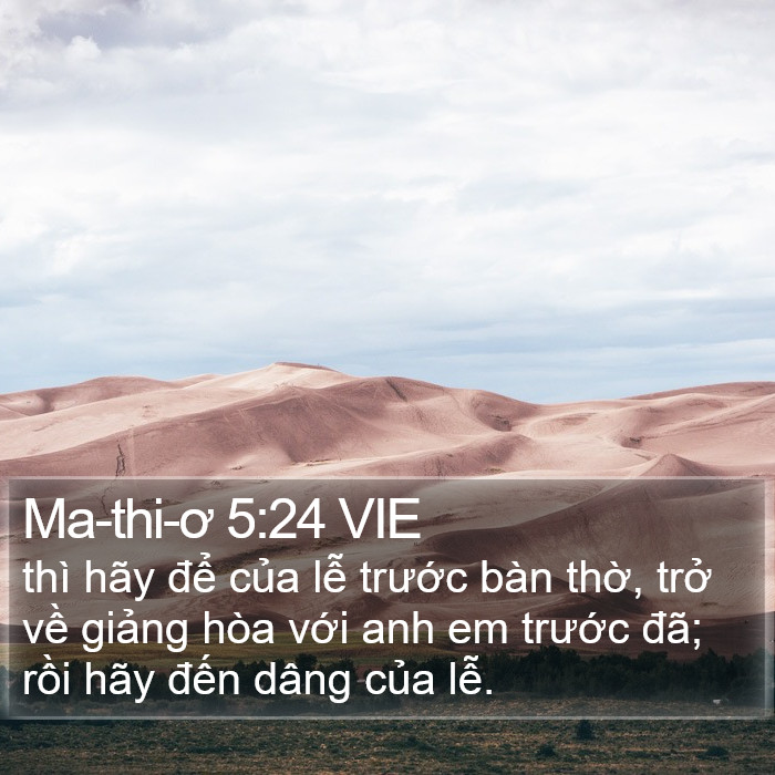 Ma-thi-ơ 5:24 VIE Bible Study