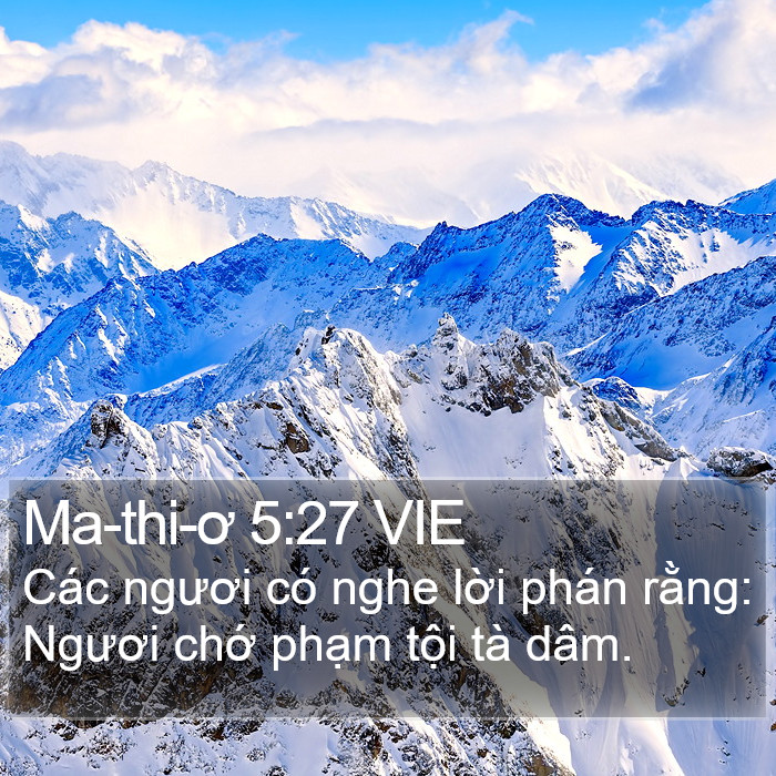 Ma-thi-ơ 5:27 VIE Bible Study