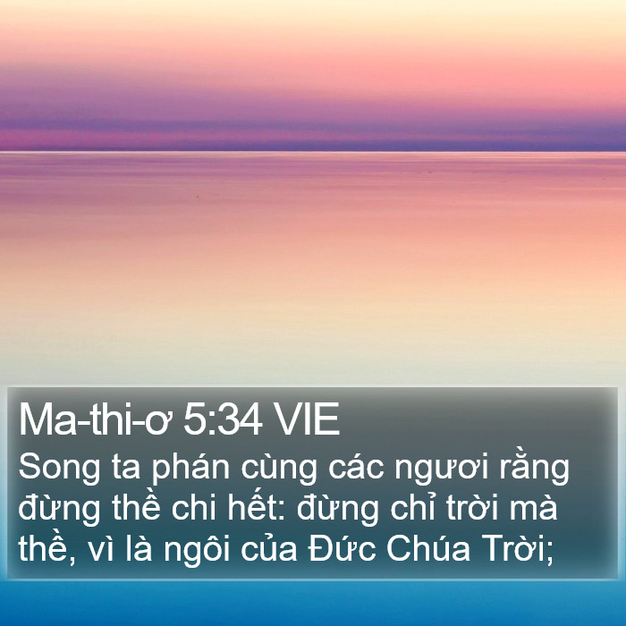 Ma-thi-ơ 5:34 VIE Bible Study